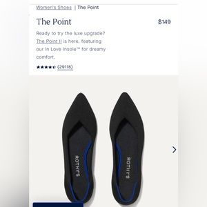Brand new, adorable and classic, never worn Rothy’s “The Point” flats.